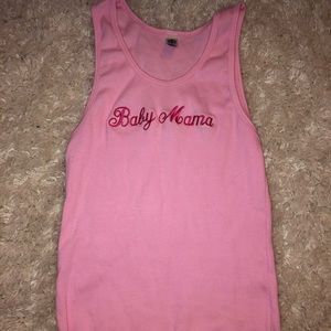 Cropped baby mama tank